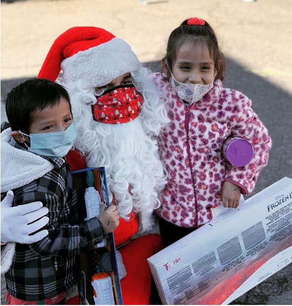 kids with santa