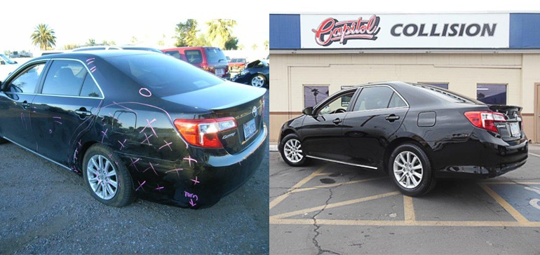camry collision damage repaired