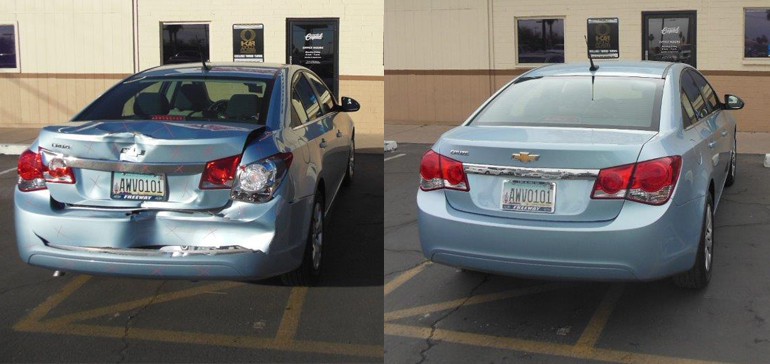 ford collision repair before and after