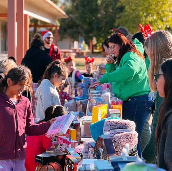 Kids picking out toys and gifts